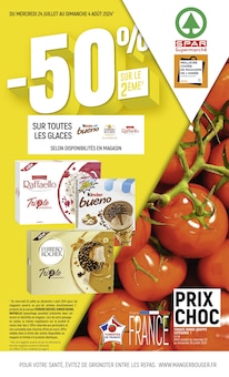 Prospectus Spar de la semaine "SPAR Supermarché" avec 1 pages, valide du 24/07/2024 au 04/08/2024 pour Oullins et alentours