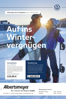 Aktueller Volkswagen Worbis Prospekt "Auf ins Wintervergnügen" mit 1 Seite