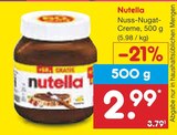 Nuss-Nugat-Creme im Angebot bei Netto Marken-Discount in Pforzheim Nuss-Nugat-Creme Angebote von Nutella bei Netto Marken-Discount Pforzheim für 2,99 €