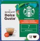 Dosettes de café nescafé dolce gusto espresso colombia - Starbucks en promo chez Intermarché Vandœuvre-lès-Nancy à 2,79 €