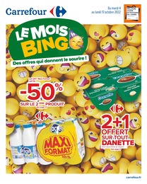 Catalogue Carrefour à Châlons-en-Champagne, avec 96 pages Prospectus Carrefour à Châlons-en-Champagne, "Le mois bing, des offres qui donnent le sourire !", 96 pages, 04/10/2022 - 17/10/2022