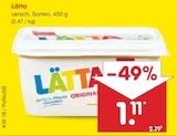 Lätta bei Netto Marken-Discount im Bad Dürrenberg Prospekt für 1,11 €