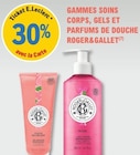 30% avec la carte sur la gammes soins corps, gels et parfums de douche de roger&gallet - ROGER&GALLET en promo chez E.Leclerc Échirolles