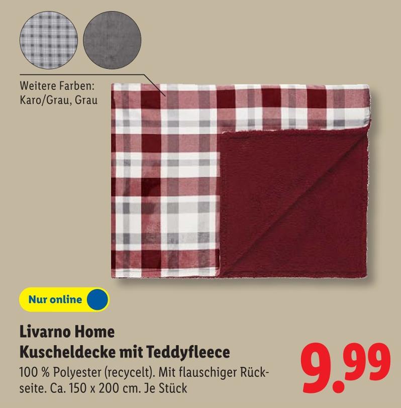 Kuscheldecke mit Teddyfleece