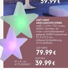 JUST LIGHT AKKU LEUCHTE STERN im Angebot bei HARDECK in Dormagen JUST LIGHT AKKU LEUCHTE STERN Angebote bei HARDECK Dormagen für 39,99 €