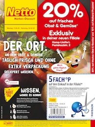 Netto Marken-Discount Prospekt für Kamp-Lintfort: "20% auf frisches Obst & Gemüse", 4 Seiten, 17.02.2025 - 22.02.2025