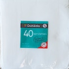 40 serviettes de table unies - DOMÉDIA en promo chez Intermarché Hyper 40 serviettes de table unies - DOMÉDIA dans le catalogue Intermarché Hyper