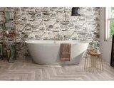 Carrelage de sol intérieur "Oliva" taupe - l. 24 x L. 88 cm en promo chez Brico Dépôt Carrelage de sol intérieur "Oliva" taupe - l. 24 x L. 88 cm dans le catalogue Brico Dépôt