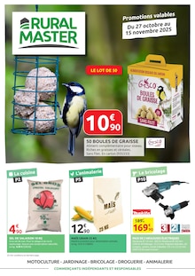 Catalogue Rural Master de la semaine 45, "RURAL MASTER", page 1, 27/10/2025 - 15/11/2025 Prospectus Rural Master en cours, "RURAL MASTER", page 1 sur 16
