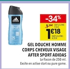 Gel douche homme corps cheveux visage After Sport - Adidas en promo chez Supeco Gel douche homme corps cheveux visage After Sport - Adidas dans le catalogue Supeco