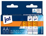Batterien Mignon AA von ja! im aktuellen REWE Prospekt für 1,25 €