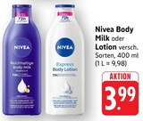 Body Milk im Angebot bei E center in Konstanz Body Milk Angebote von Nivea bei E center Konstanz für 3,99 €