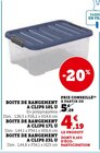 Boite de rangement a clips 10L - U - Super U à Perpignan Boite de rangement a clips 10L - U en promo chez Super U Perpignan à 4,19 €