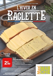 Catalogue Bi1 en cours à Les Écorces et aux alentours : «L'HIVER EN RACLETTE» avec 16 pages, valable du 26/02/2025 au 03/03/2025