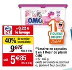 (1) Lessive en capsules 3 en 1 Rosir de plaisir - OMO - Cora à Bondy (1) Lessive en capsules 3 en 1 Rosir de plaisir - OMO en promo chez Cora Bondy à 5,85 €