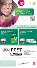 mea - meine apotheke Prospekt für Mannheim mit 4 Seiten mea - meine apotheke Prospekt für Mannheim: "Unsere August-Angebote", 4 Seiten, 01.08.2025 - 31.08.2025