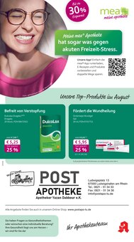 mea - meine apotheke Prospekt Unsere August-Angebote mit 4 Seiten