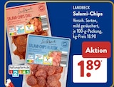 Salami-Chips Chili von Landbeck im aktuellen ALDI SÜD Prospekt für 1,89 €