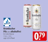 Aktuelles Krombacher Pils oder alkoholfrei Angebot bei famila Nordost in Stralsund ab 0,79 €