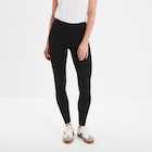 Legging long taille haute noir femme - La Halle à Le Havre Legging long taille haute noir femme en promo chez La Halle Le Havre à 9,99 €