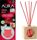 DÉSODORISANT DIFFUSEUR BÂTONNETS FRUITS ROUGES AURA - CRISTALINAS en promo chez Auchan Hypermarché Le Chesnay à 3,29 €