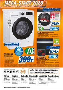 Waschmaschine im aktuellen expert Prospekt (Pirna) Waschmaschine im expert Prospekt "Top Angebote" mit 12 Seiten (Pirna)