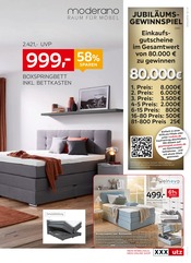 Bett im XXXLutz Möbelhäuser Prospekt in Germering Aktueller XXXLutz Möbelhäuser Prospekt mit Bett, "NR.1 BEIM PREIS", Seite 25