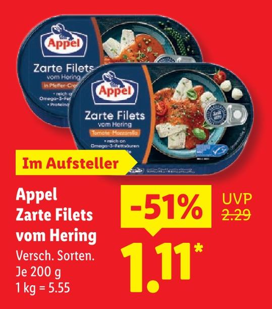 Zarte Filets vom Hering