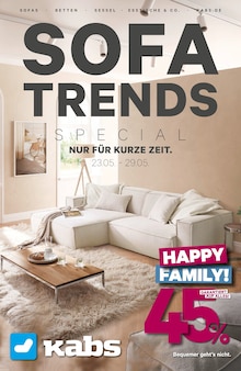 Aktueller Kabs Prospekt für Grande und Ungebung, Seiten zum blättern Kabs Prospekt SOFA TRENDS mit Seiten in Grande und Umgebung