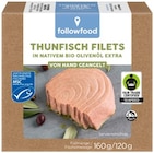 Thunfisch Filets in nativem Bio-Olivenöl extra Angebote von Followfood bei REWE Würzburg für 2,79 €