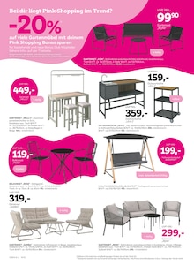 Gartensitzmöbel im mömax Prospekt "Bei dir liegt Pink Shopping im Trend?" mit 16 Seiten (Mannheim)