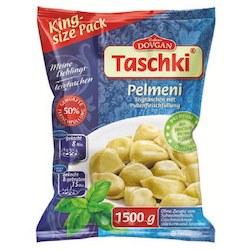 Taschki Pelmeni mit Hähnchen- und Putenfleischfüllung