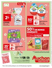 Promos Chocolats Pâques dans le catalogue "Auchan supermarché" de Auchan Supermarché à la page 12