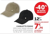 Casquette femme - U Collection - Hyper U à Créteil Casquette femme - U Collection en promo chez Hyper U Créteil à 7,74 €