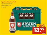 Münchner Hell Angebote von Spaten bei Netto Marken-Discount Düsseldorf für 13,99 €