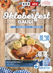 Aktueller XXXLutz Möbelhäuser Prospekt mit Schweinebraten, "Oktoberfest", Seite 1