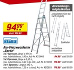 Alu-Vielzweckleiter 'Corda' im Angebot bei toom Baumarkt in Bad Oeynhausen Alu-Vielzweckleiter 'Corda' Angebote von Krause bei toom Baumarkt Bad Oeynhausen für 94,99 €