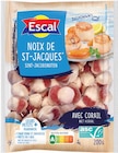 Noix de St Jacques ASC crues surgelées avec corail - Escal - Intermarché Super à Roubaix Noix de St Jacques ASC crues surgelées avec corail - Escal en promo chez Intermarché Super Roubaix à 7,25 €