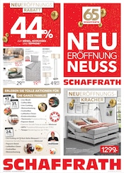 Bett im Schaffrath Prospekt in Neuss Aktueller Schaffrath Prospekt mit Bett, "NEUERÖFFNUNG NEUSS", Seite 1
