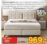 Boxspringbett im Angebot bei Opti-Wohnwelt in Waiblingen Boxspringbett Angebote bei Opti-Wohnwelt Waiblingen für 969,00 €