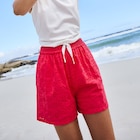 Short broderie anglaise élastiqué coton rouge femme - LH en promo chez La Halle Short broderie anglaise élastiqué coton rouge femme - LH dans le catalogue La Halle