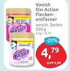 Oxi Action Fleckenentferner Powerweiss von Vanish für 4,79 € bei budni im Angebot Oxi Action Fleckenentferner Powerweiss von Vanish im aktuellen budni Prospekt