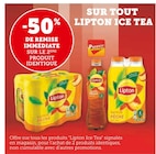 Promo -50% de remise immédiate sur le 2ème produit identique sur tout lipton ice tea à  dans le catalogue Super U à Sainte-Mère-Église