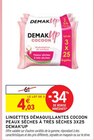 Lingettes démaquillantes cocoon peaux sèches à très sèches 3x25 - DEMAK'UP en promo chez Intermarché Poitiers à 4,03 €