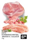 Zarte Schinkenschnitzel, -Braten o. Gulasch Angebote von meinLand EDEKA bei E center Erkrath für 6,99 €