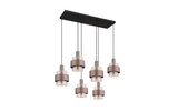 Pendelleuchte Milley, schwarz/bronze, 6-flammig Angebote von Globo Lighting bei HARDECK Gelsenkirchen für 299,99 €