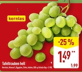 Tafeltrauben hell für 1,49 € bei ALDI Nord im Angebot Tafeltrauben hell im aktuellen ALDI Nord Prospekt