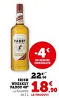 Irish whiskey 40° - Paddy - Super U à Quimper Irish whiskey 40° - Paddy en promo chez Super U Quimper à 18,90 €