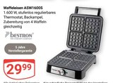 Waffeleisen ASW1600S Angebote von Bestron bei GLOBUS Castrop-Rauxel für 29,99 €
