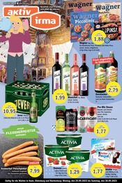 Bier im aktiv & irma Prospekt in Rastede Aktueller aktiv & irma Prospekt mit Bier, "Top Angebote", Seite 1